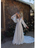 Spaghetti Straps Ivory Lace Tulle Charming Wedding Dress